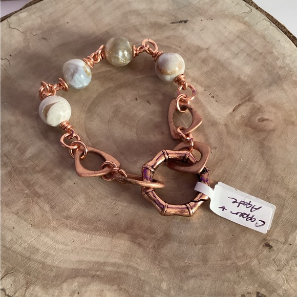 Copper & Agate Bracelet - Picture 4 of 5